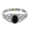 Jet Authentic Sterling Silver Southwestern Ring Size 8-3/4 AX88986